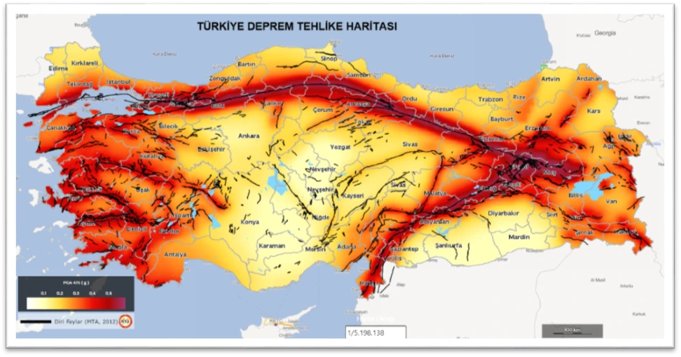 Türkiye Deprem Tehlike Haritası